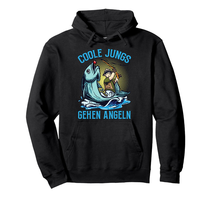Coole Jungs Gehen Angeln Lustiges Angler Spruch Pullover Hoodie