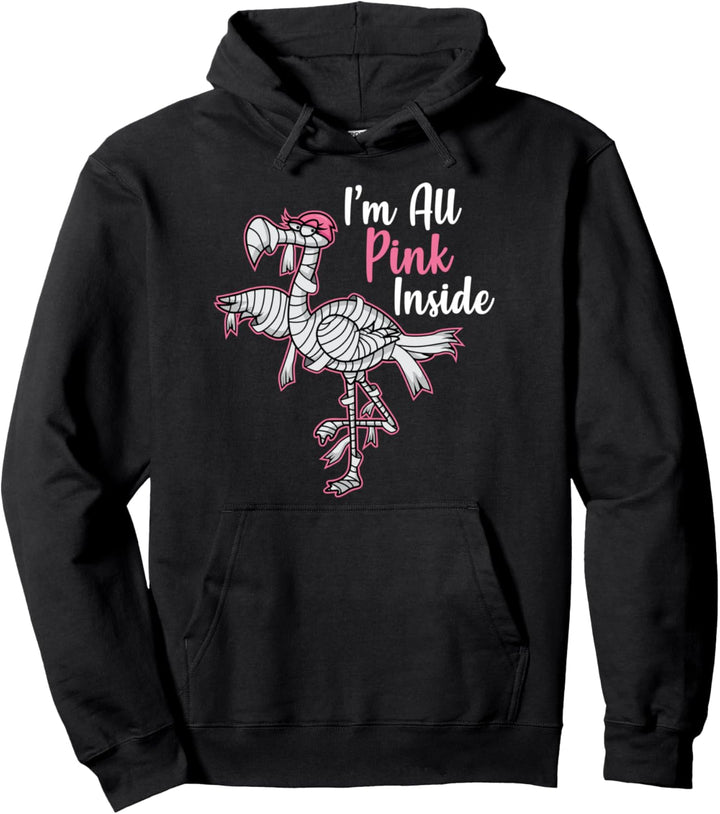 I'm All Pink Inside Funny Halloween Flamingo Gift Pullover Hoodie