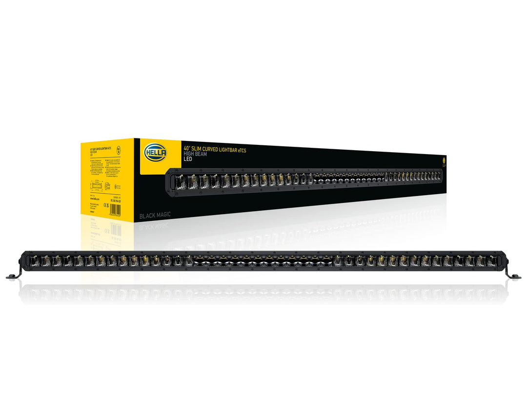 HELLA LED Scheinwerfer Black Magic Slim Curved Lightbar 40" - ECE Zulassung - 12/24V - 6800lm schlan