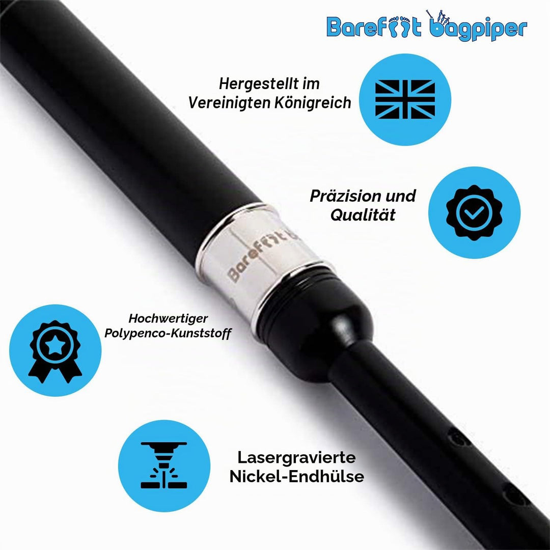 Barefoot Dudelsack-Übung, Standardlänge, 45,7 cm, mit Lochabstand in voller Grösse und vernickelter