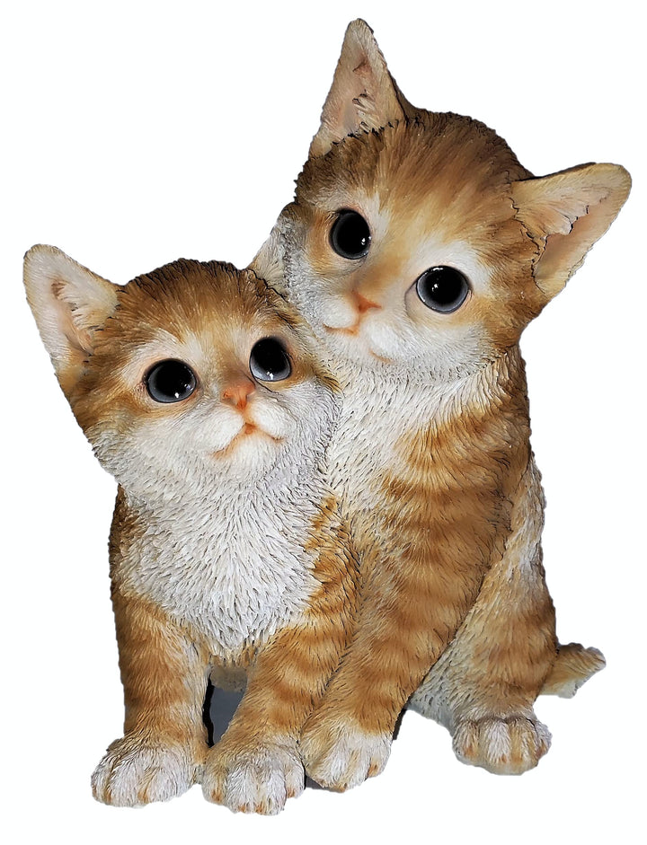 AngiesStrickZauber Dekofigur/Figur Katzen/Dekofigur/Polyresin/Wetterfest/Bruder und Schwester/Dekora