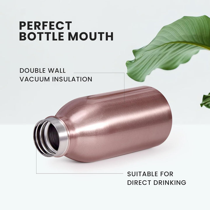 Trinkflasche Thermo Edelstahl 350ml, für heisse und kalte Getränke | Thermoflasche aus Edelstahl, do