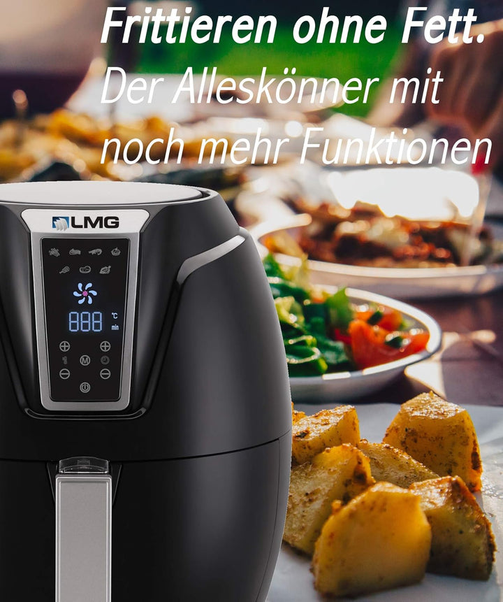 Heissluftfritteuse Premium 3.2L - Airfryer Mit Touch-Bedienfeld, Neueste Technik, 100% knusprig mit