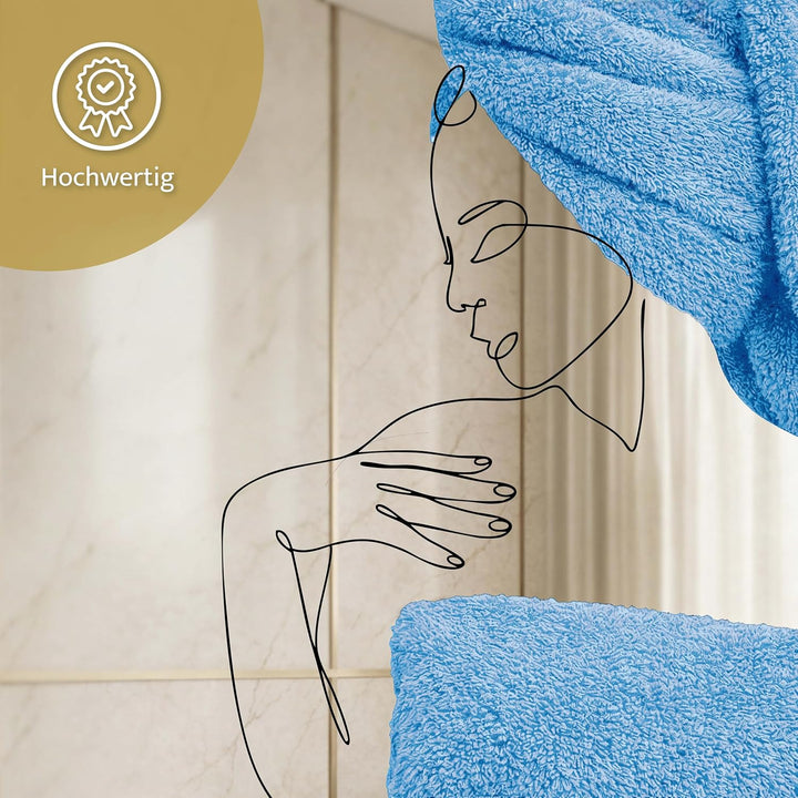 Lavea 2er Set Badematte 50x80cm, Frottierserie Elena, Delphinblau 2 x 50 x 80 cm Delphinblau, 2 x 50