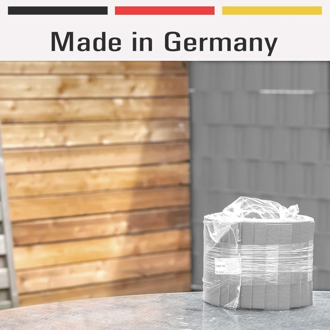 Zaunrebell - Sichtschutzstreifen aus PP - 252x19 cm für Doppelstabmattenzaun, Gittermattenzaun - Mad
