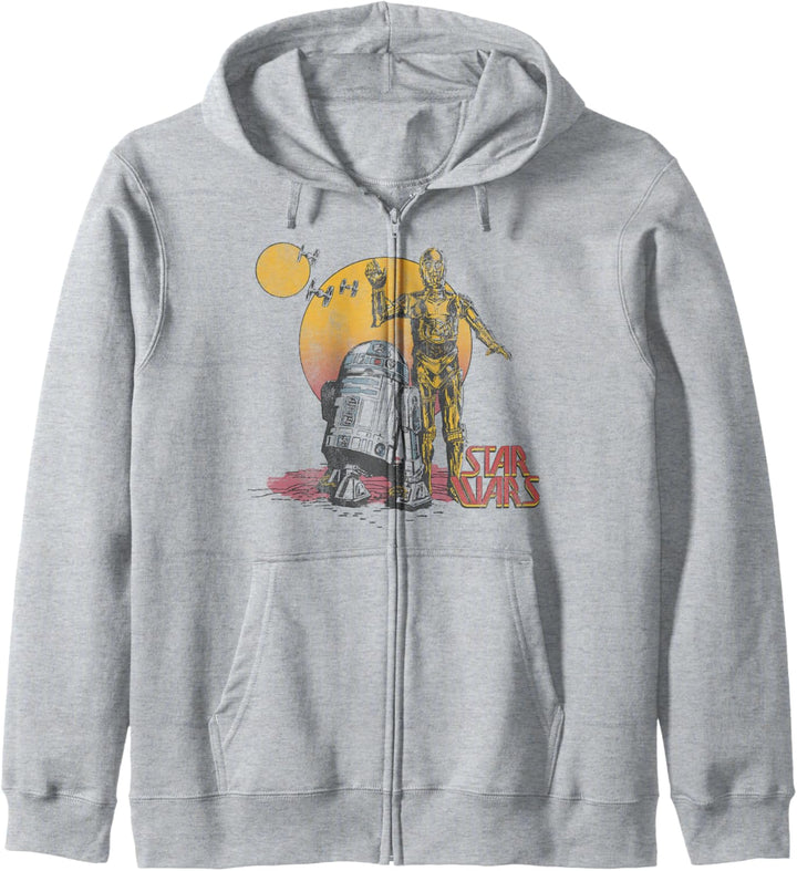 Star Wars R2-D2 And C-3PO Sunset Portrait Kapuzenjacke
