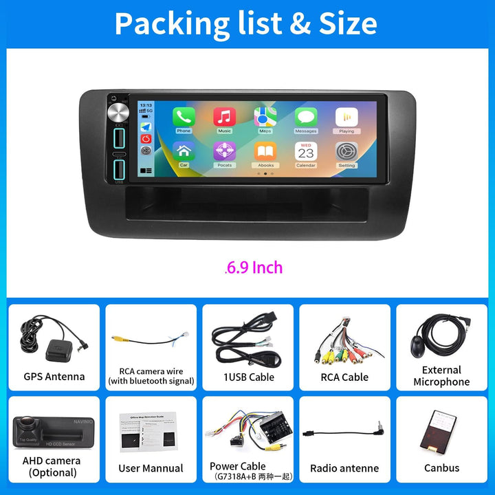 Android Autoradio Mit GPS Navigation HD Bildschirm Touch Display mit Carplay Canbus Auto Radio Ersat