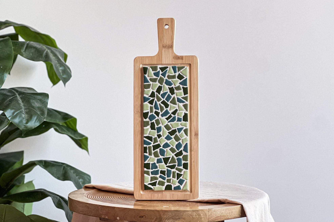 Little Creations Mosaik Servierbrett Grün | Bastelset Erwachsene | DIY set Erwachsene | 40 cm, Gr&#x