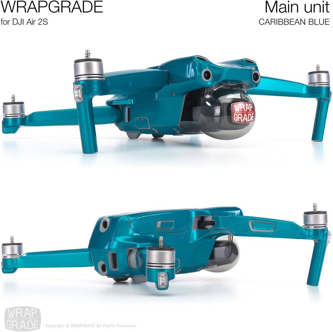 Wrapgrade Main Unit Skin kompatibel mit DJI Air 2S (CARIBBEAN BLUE)