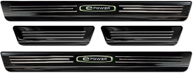 Black Inox door sill protectors compatible with Volkswagen ID.3 2020- &