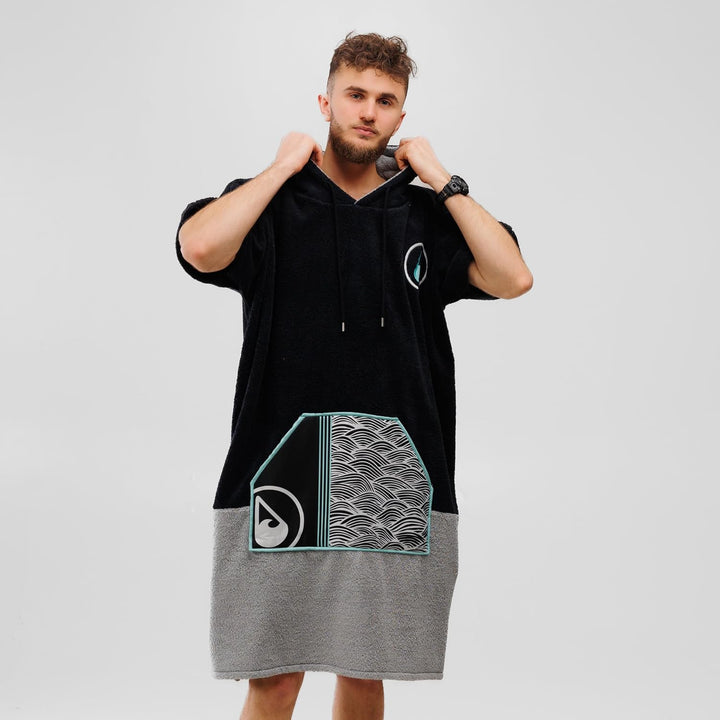 WAVE HAWAII Poncho Moledo Surfponcho 95% Baumwolle Badeponcho für Körpergrössen von 175-205 cm Umkle