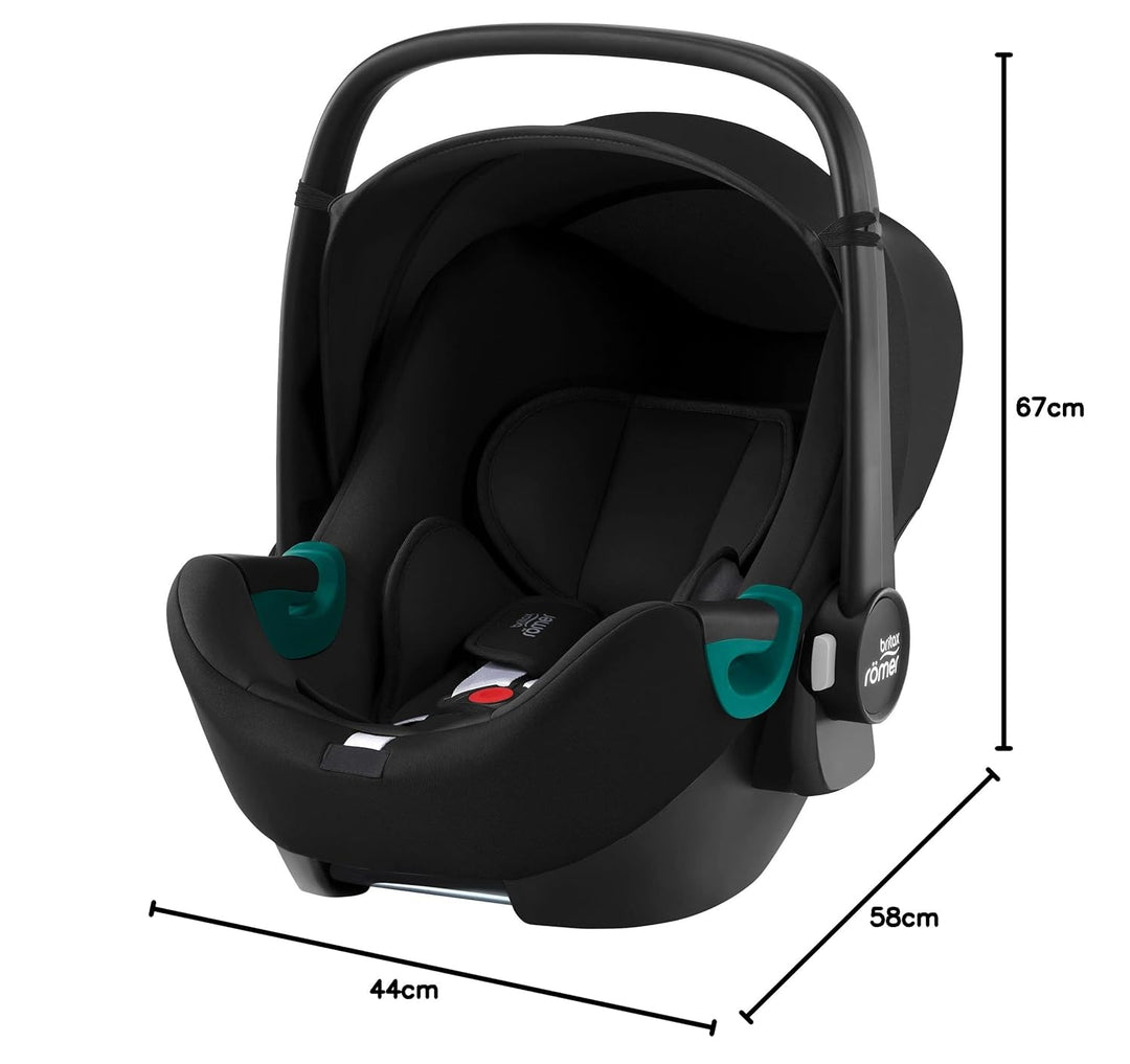 BRITAX RÖMER Babyschale BABY-SAFE 3 i-SIZE, für Neugeborene bis 15 Monate (40-83 cm), Space Black, S
