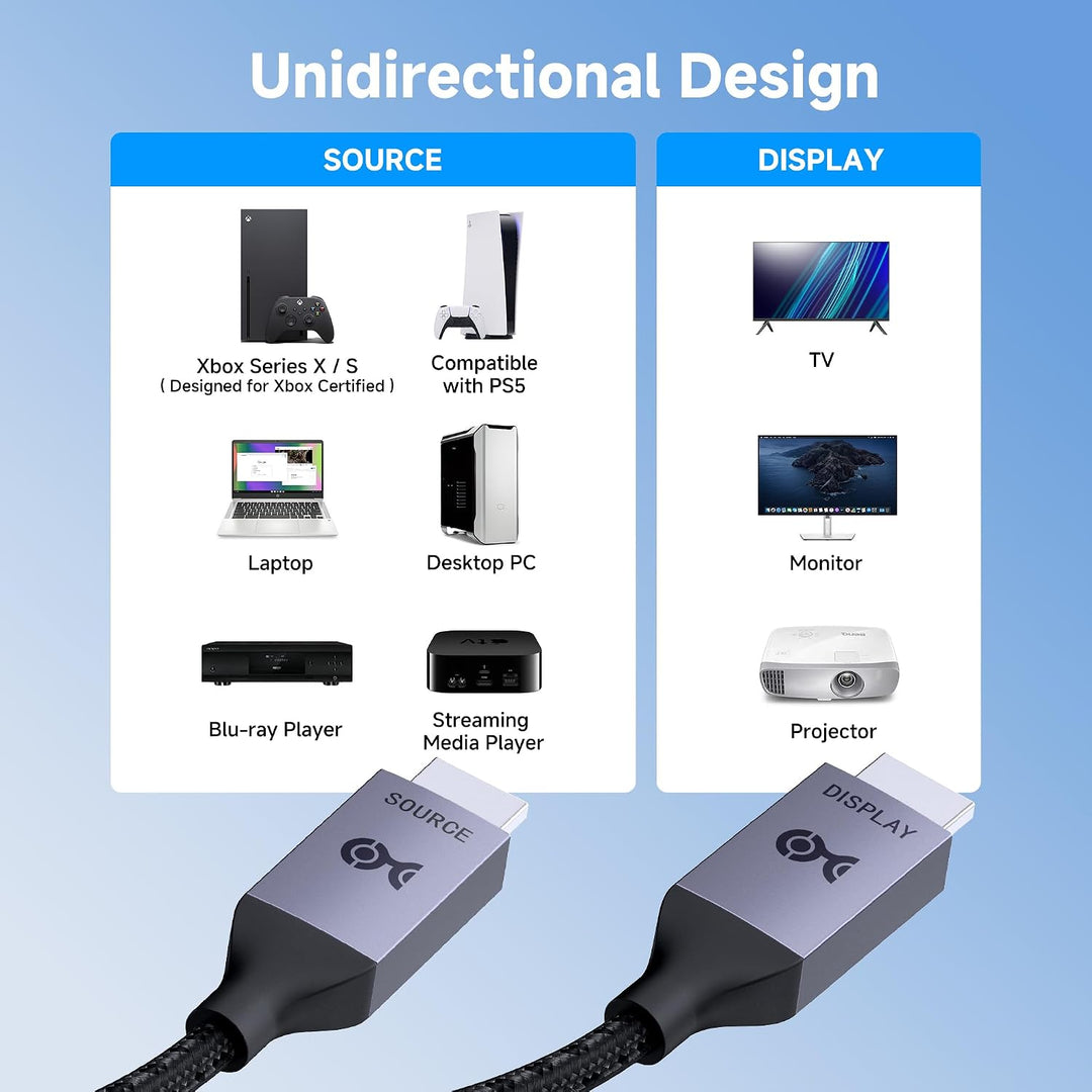 [Ultra-High-Speed-HDMI-Zertifiziert] Cable Matters 5m aktives HDMI Kabel (8K HDMI Glasfaserkabel, Gl