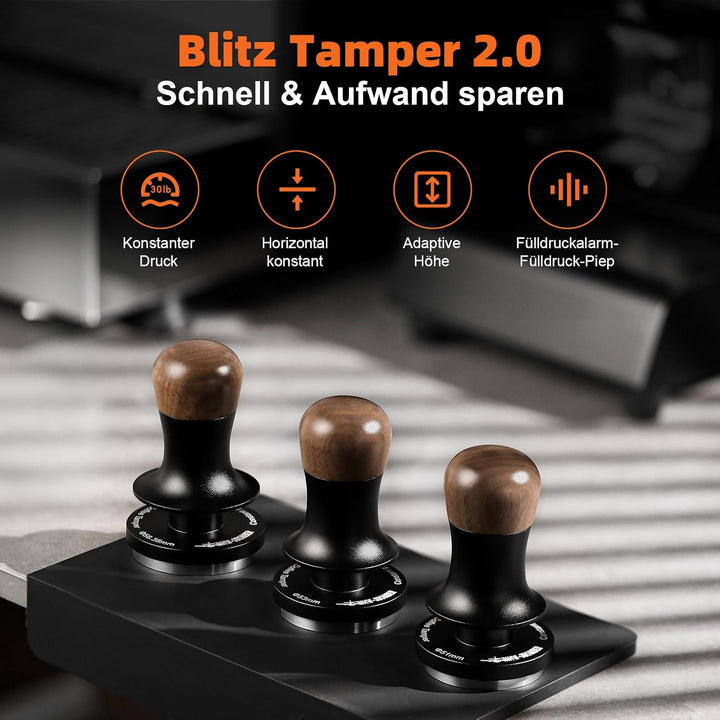 MHW-3BOMBER 49.7mm Espresso Tamper - 3 Feder belastet Kaffee Tamper mit Sound Feedback - Barista kal
