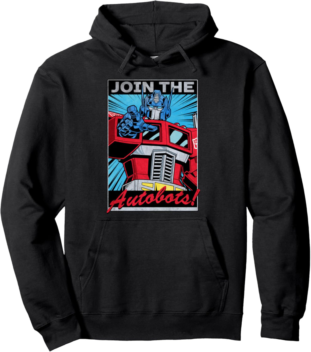 Transformers Optimus Prime Join The Autobots Retro Poster Pullover Hoodie