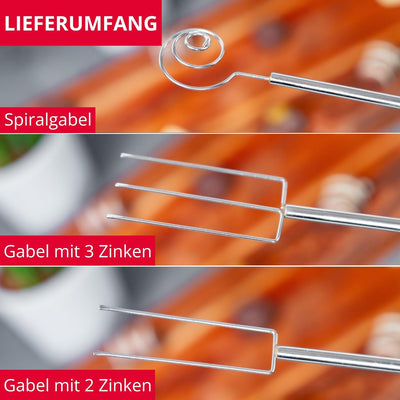 Westmark Wasserbad-Schmelzschale und Schokoladentauchgabel-Set (3-tlg.) – Schmelzschale mit Ausgiess