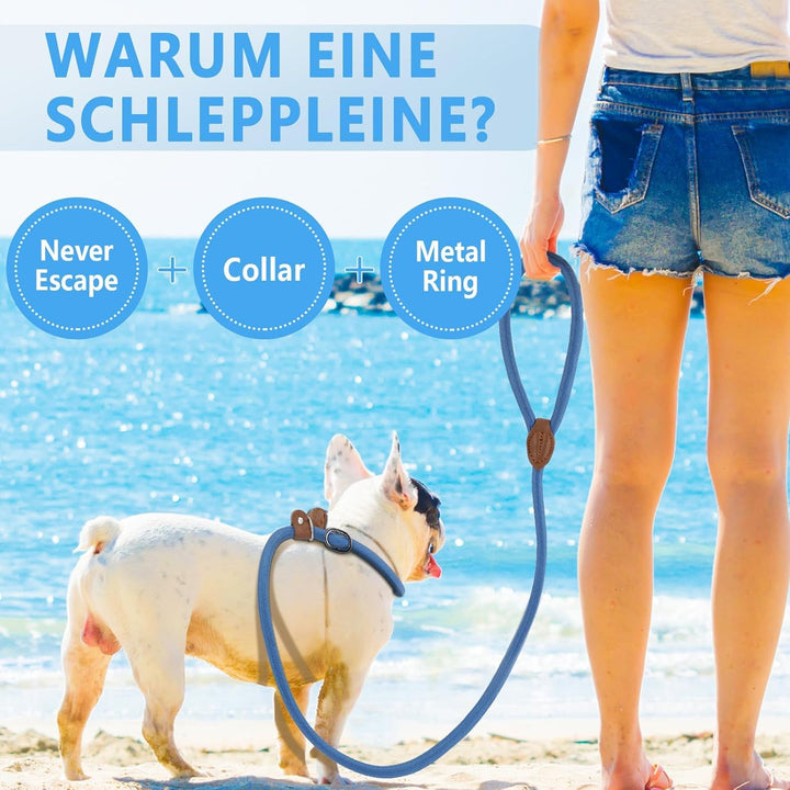 Supet hundeleine grosse Hunde Retrieverleine mit zugstopp Moxonleine Dauerhafte Weiche Geflochten mi