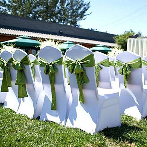 UISEBRT 50 Stück Universell Stuhlhussen Stretch Weiss Stuhlbezüge Moderne für Hochzeiten und Feiern