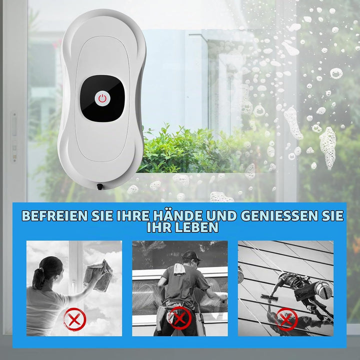 Fensterputzroboter Fensterroboter Automatischer Fensterputzer mit Doppelstrahl Sprühfunktion, Fenste