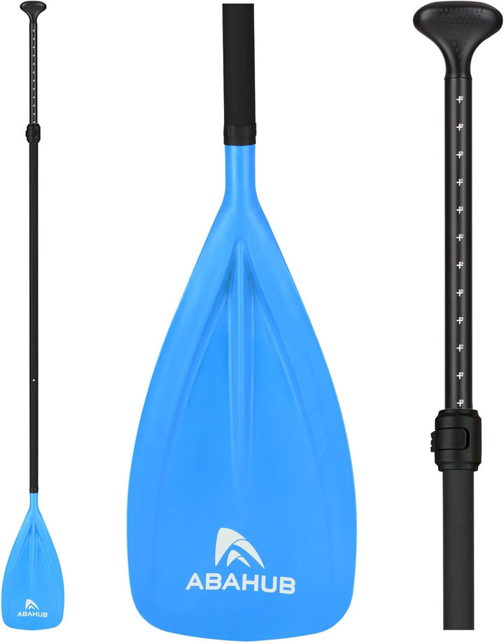 Abahub SUP Paddel 3teilig Stand Up Teleskoppaddel 173-213cm Aluminium mit PU Beschichtung für SUP Bo