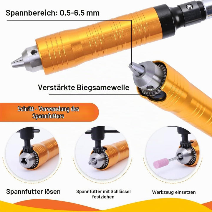 1000W 30000 U/min Elektrisches Flexwellen-Drehwerkzeug mit Fusspedalsteuerung, Flexwellen-Hängeschle