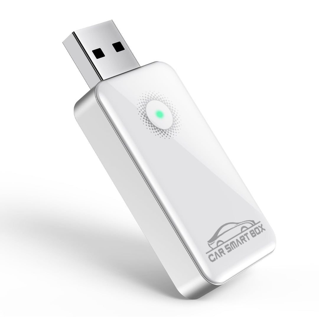 TiMOVO Wireless CarPlay Adapter Kompatibel mit Apple, Weiss, Weiss