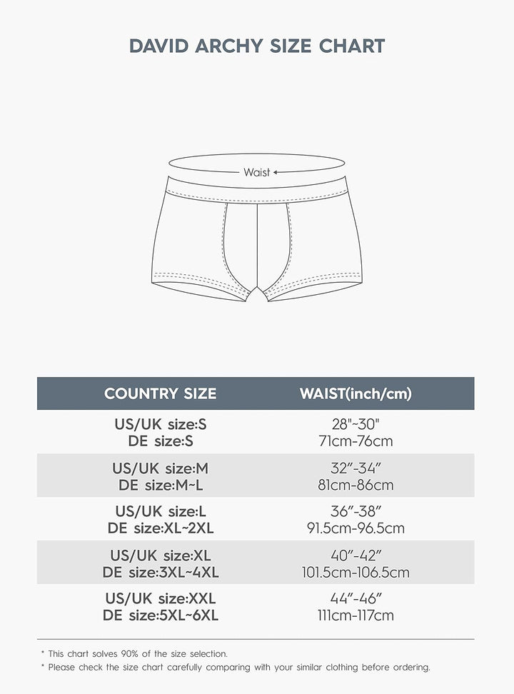 DAVID ARCHY Boxershorts Herren Modal mit Eingriff Separat Beutel Microfaser Multipack Unterhosen Fun