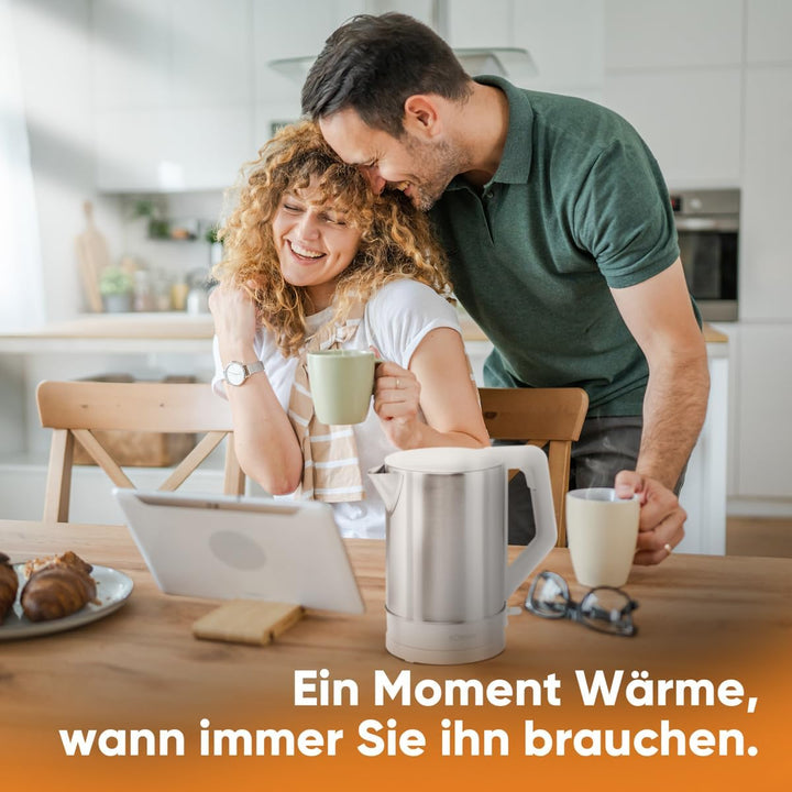 Bomann® Wasserkocher | 1.5 Liter Füllmenge | Sicherheitsklappdeckel | 2200 W Leistung | verdecktes H