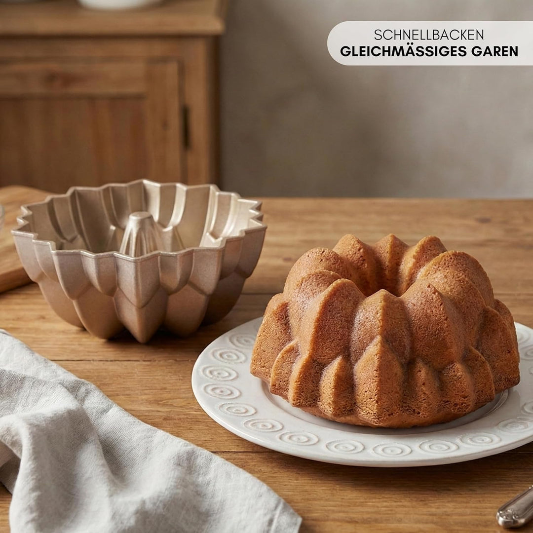 Erreke Gugelhupfform, Professionelle Qualität Kuchenform, Sehr Widerstandsfähig, Doppelte Antihaftsc