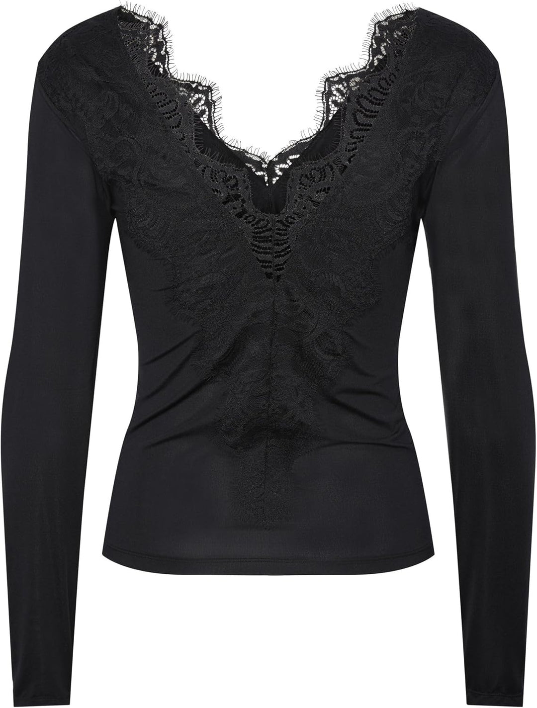 PIECES Damen Pcilu Ls Top Noos XL Schwarz, XL Schwarz