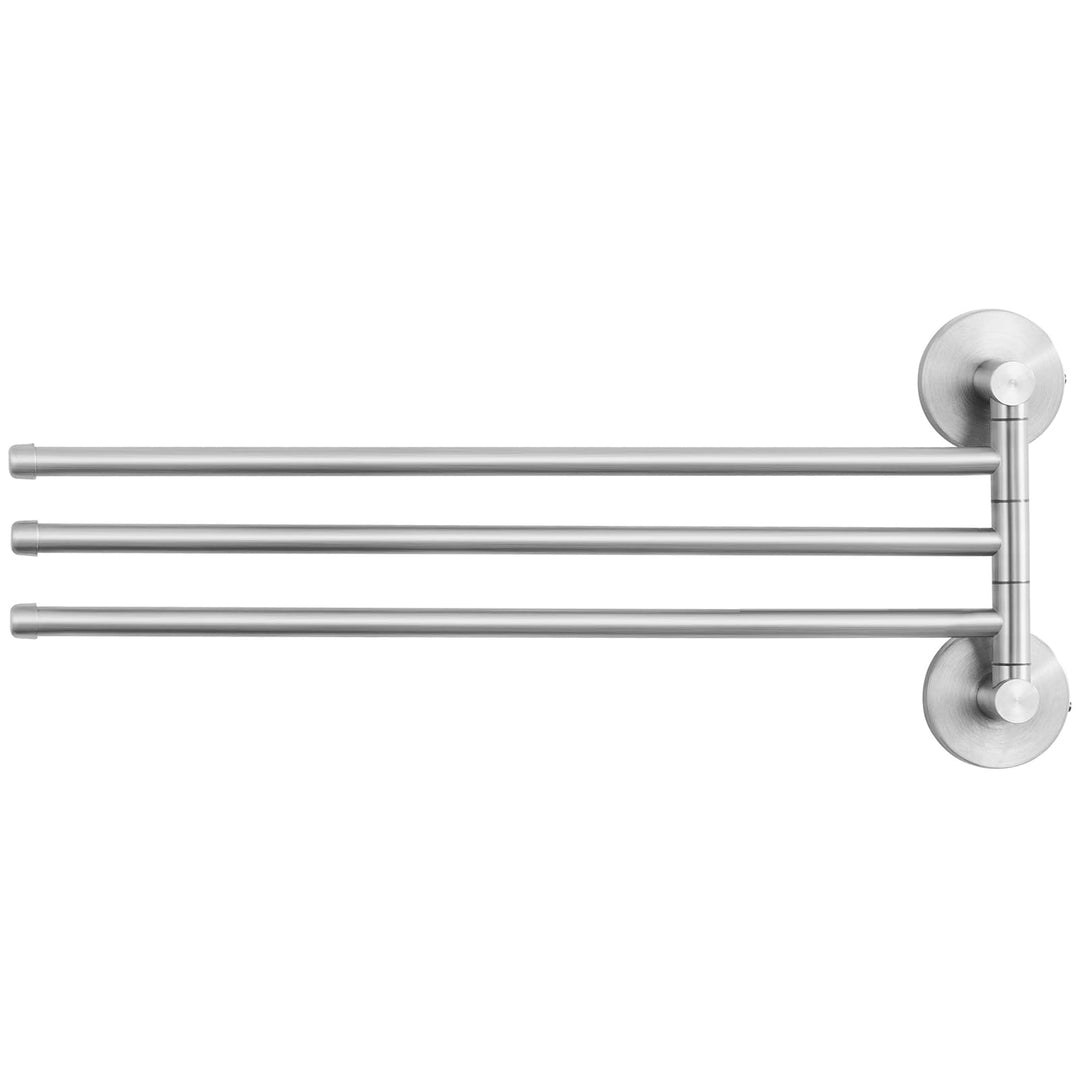 Auralum Handtuchhalter ohne Bohren/mit Bohren,180° Klappbar Handtuchstange Edelstahl Kann 5 KG Trage