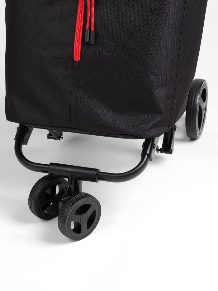 Gimi 102730 Einkaufswagen New Twin 4 Räder; Tasche aus Polyester mit Kordelzugverschluss, 4 Räder er