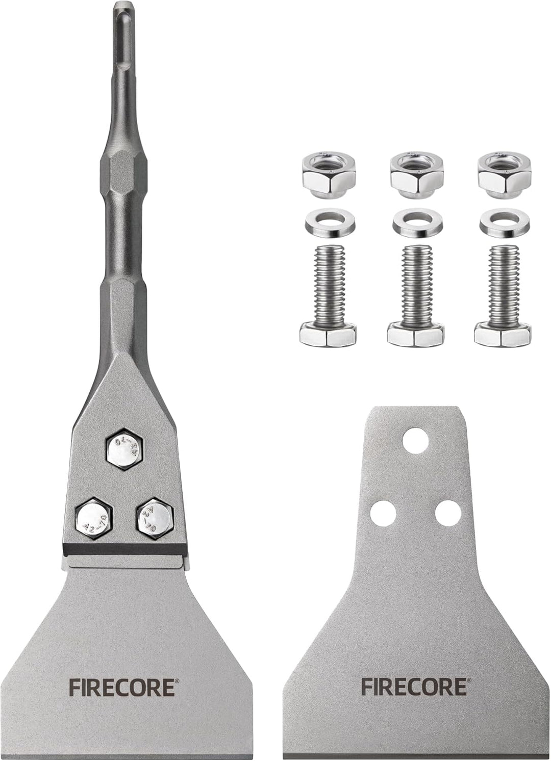 Firecore SDS Plus Bodenschaber-Set 300 mm x 100 mm, Meisselbits für SDS Plus Hammer – Inklusive Ersa