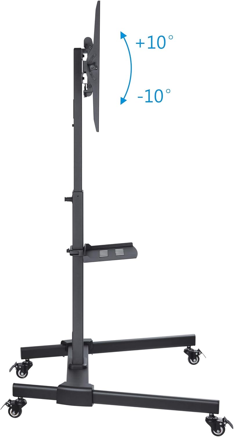 PureMounts PM-CART-60B TV Standfuss für LCD/LED/Plasma Bildschirme von 81-140 cm (32-55 Zoll) schwar