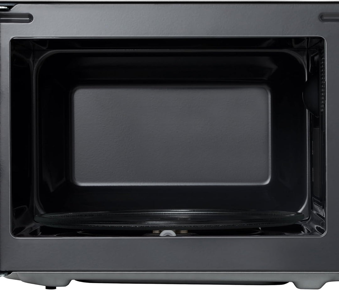 LG MS2082F Mikrowelle, 20 Liter, 700 W, Schwarz, 44,5 x 25,8 x 34,5 cm, mechanische Steuerung, 5 Lei