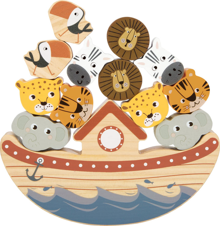 small foot Balancierspiel Arche "Safari" Motorikspiel für Kinder, aus Holz, inkl. Würfel, ab 3 Jahre