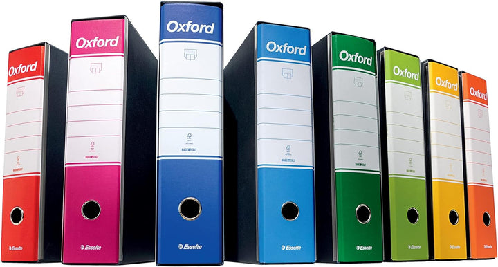 Esselte OXFORD Ordner mit Mechanismus Nr. 1 im Protokollformat mit 5 cm Rücken - Blau, 8 Stück blau