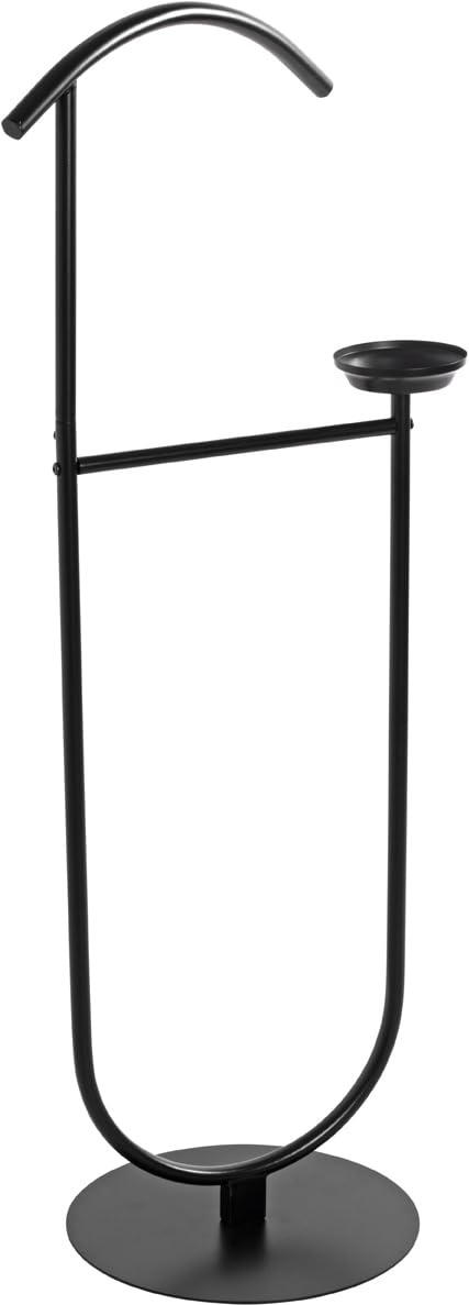 HAKU Möbel Herrendiener schwarz, Metall - Masse: B 45 cm x H 116 cm x T 34 cm, Style: Modern