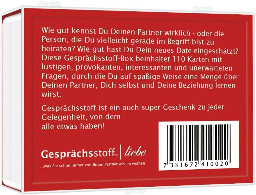 Kylskapspoesi 41002 - Liebe Gesprächsstoff, Rot