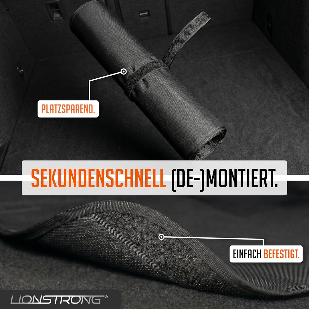LIONSTRONG® Ladekantenschutz Kofferraum [GEPOLSTERT & WASSERDICHT] – Universelle Schutzmatte geeigne