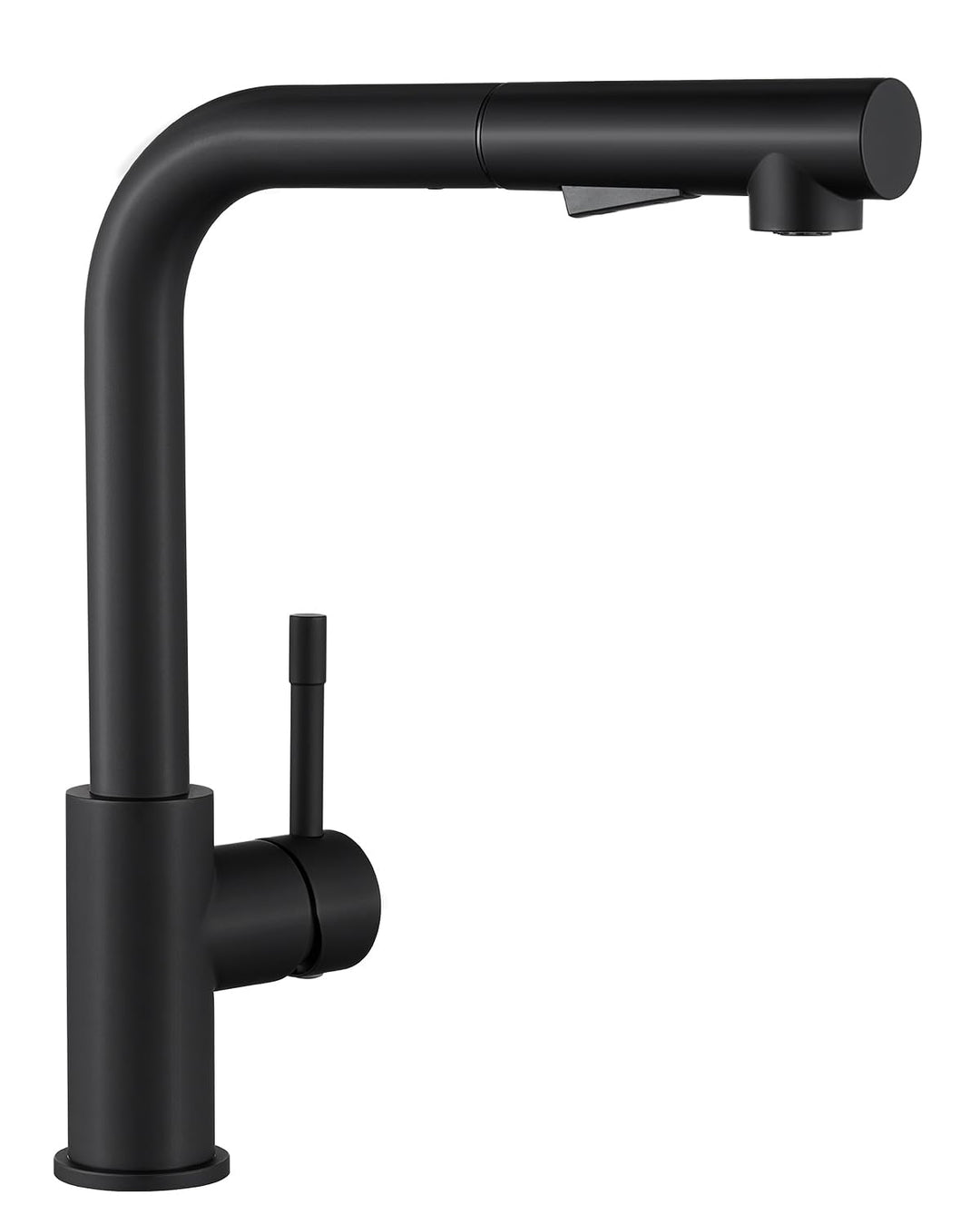 Wasserhahn Küche Schwarz, Hochdruck Küchenarmatur Ausziehbar | Mit Brause Zwei Wasserstrahlarten, 36