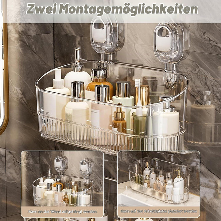 Duschablage Ohne Bohren, Bad Regal Hängend, Badezimmer Organizer, Wandregal, Aufbewahrungsregal, Dus