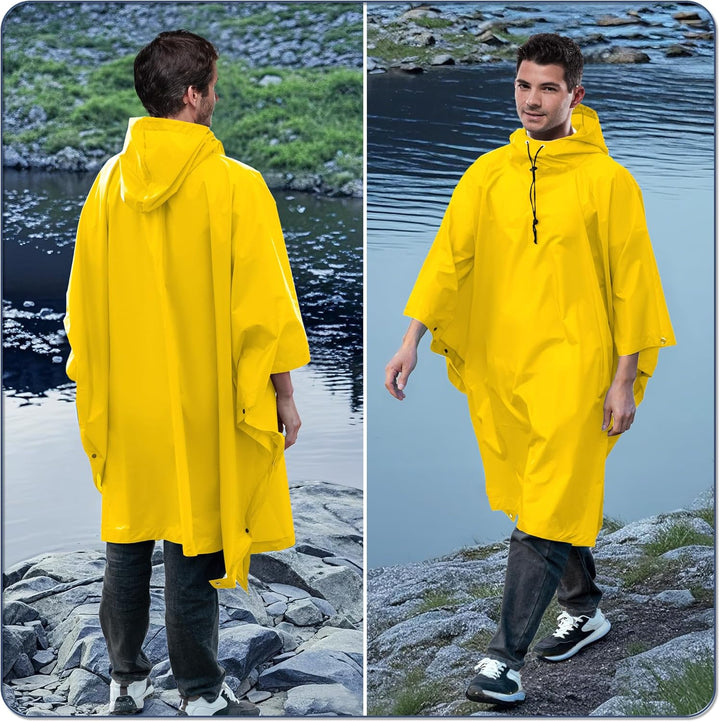 Regenponcho Wasserdicht Regencape mit Kapuze Multifunktionales Regenmantel Wiederverwendbar Regenkle