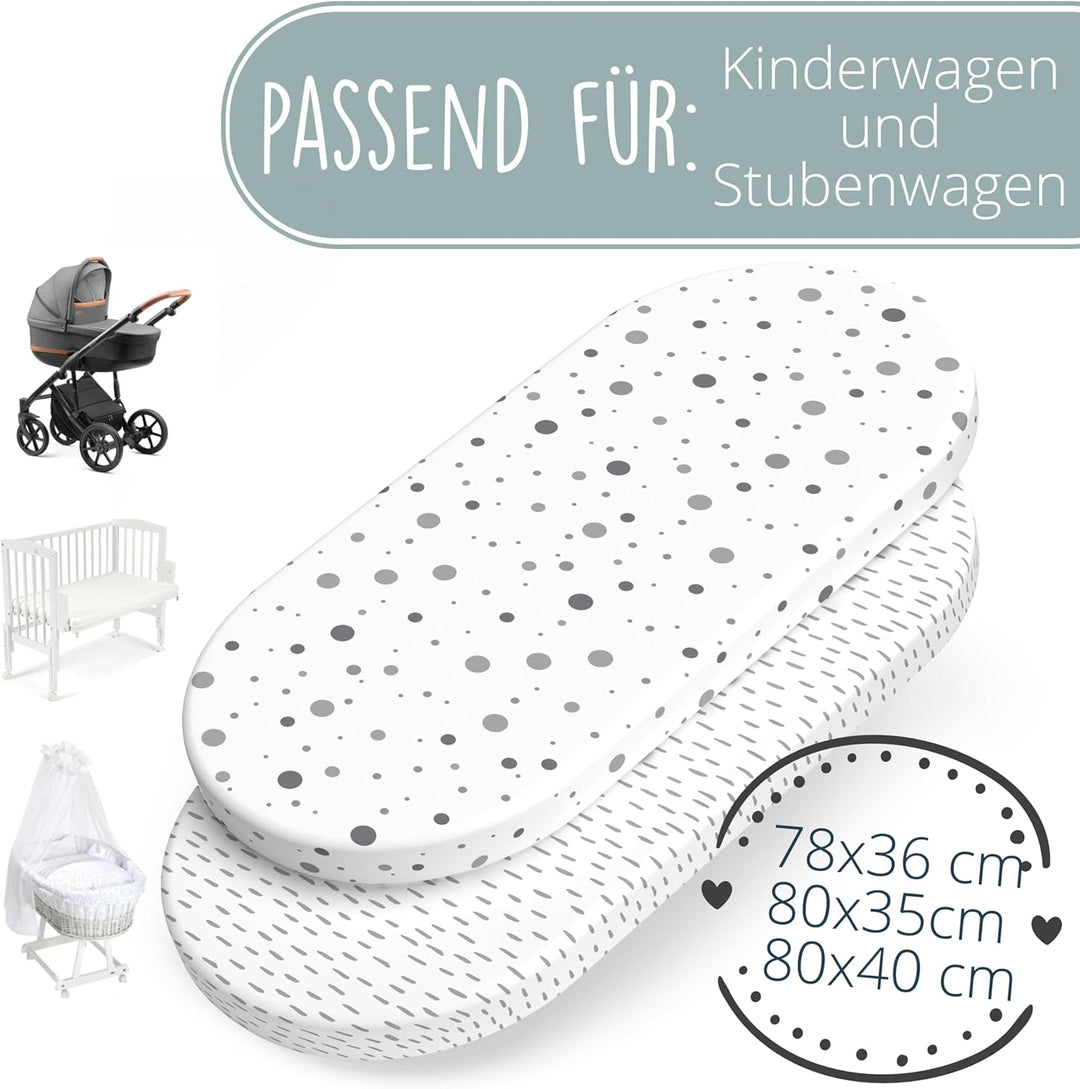 mimaDu Spannbettlaken Kinderwagen Matratzenbezug Spannbetttuch Kinderwagen Spannbettlaken passend fü
