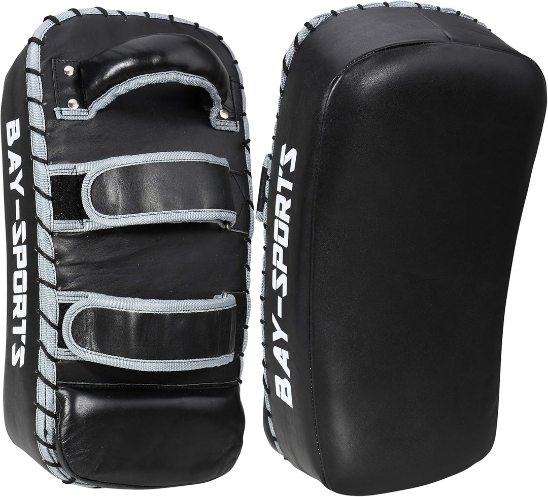 BAY Thai Tech Arm Schlagpolster aus Echtleder mit Klettverschluss und Halteriemen, Makiwara für Muay