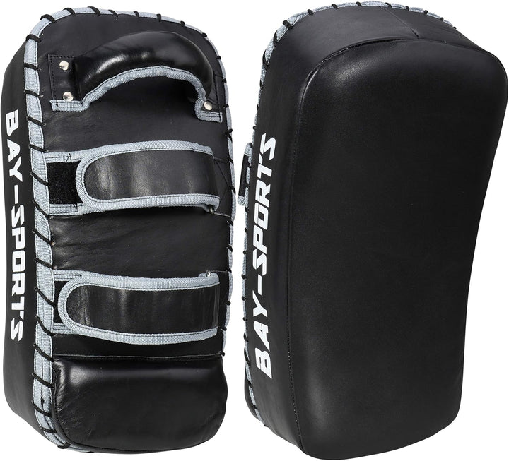 BAY Thai Tech Arm Schlagpolster aus Echtleder mit Klettverschluss und Halteriemen, Makiwara für Muay