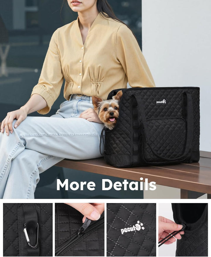 pecute Hundetasche für Kleine Hunde 5kg, Tragetasche Hund Hundetragetasche Leichte, Faltbare Hundetr