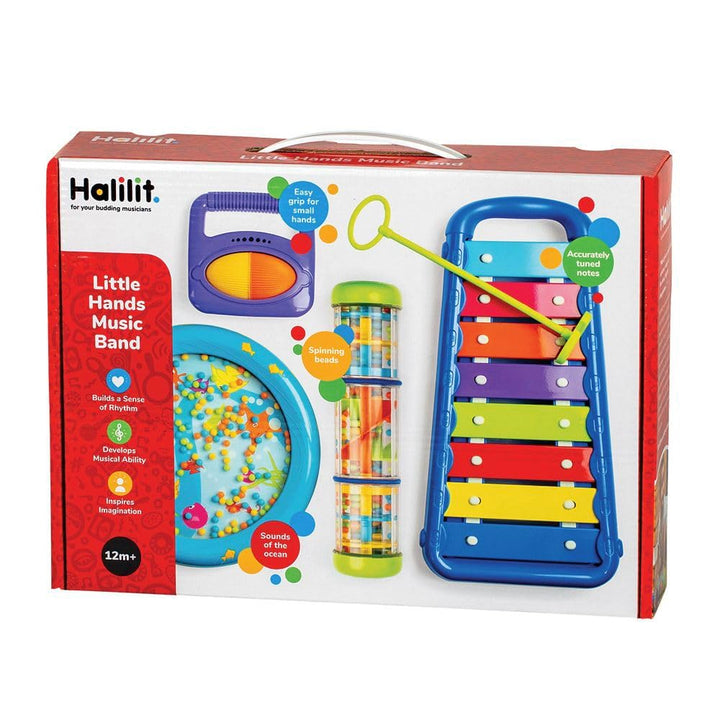 Halilit HL4000 - Baby Musik Instrumente, Xylophon Rassel Regenrohr Trommel