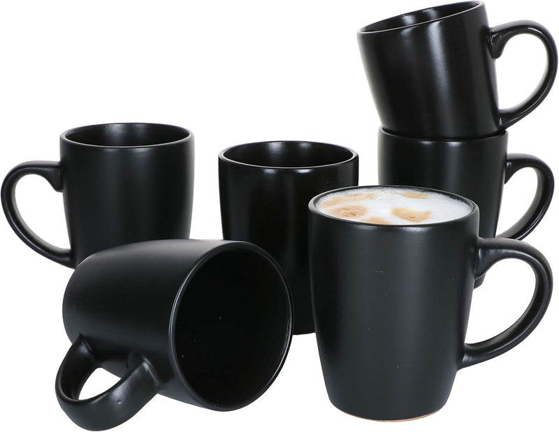 MamboCat Kattegat 6er Set Kaffeebecher I 250 ml I Schwarz matt I 6 Personen I Steingut-Tassen für He
