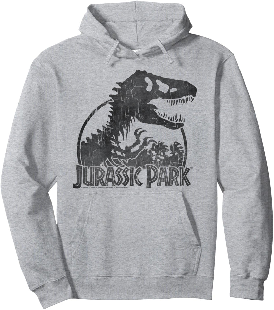 Jurassic Park Classic T-Rex Skeleton Logo Pullover Hoodie